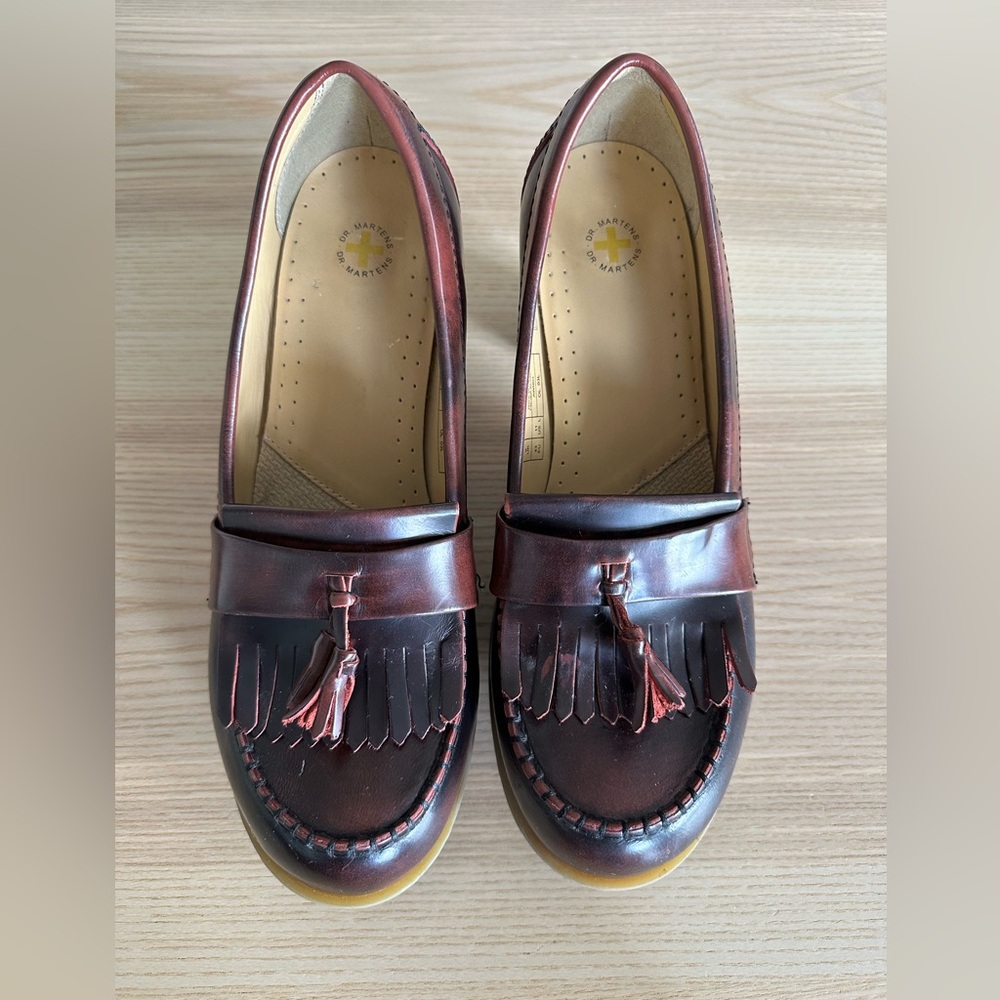 Dr. Martens Shoes Platform Heel Kiltie Tassel Fringe Chunky Loafers